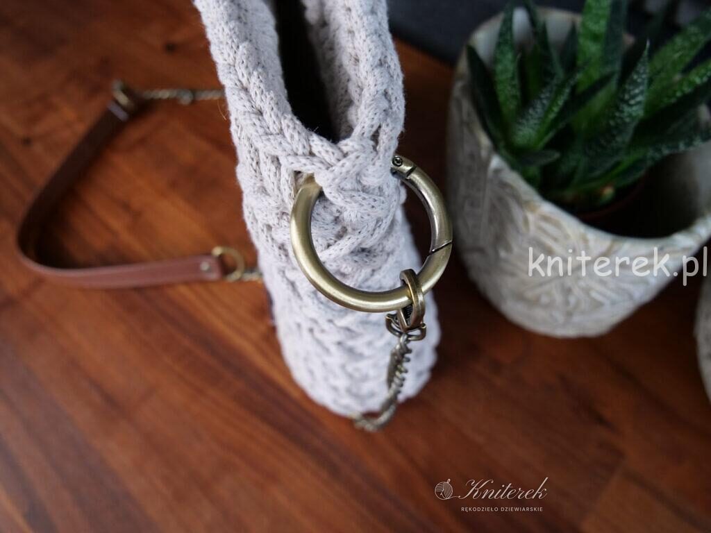 Torebka ze sznurka bawełnianego, handmade
